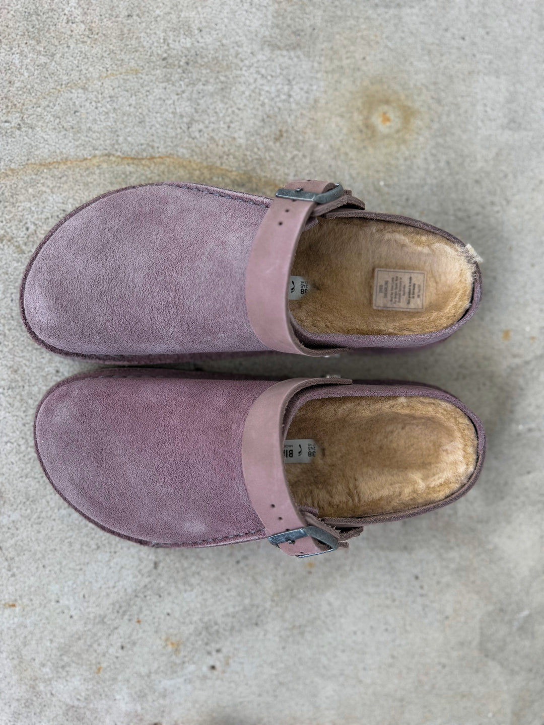 Birkenstock Lutry Premium Shearling Clog - Faded Purple