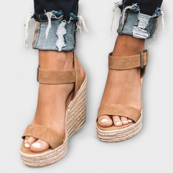 Elisabeth - Wedge Sandals with Ankle Strap