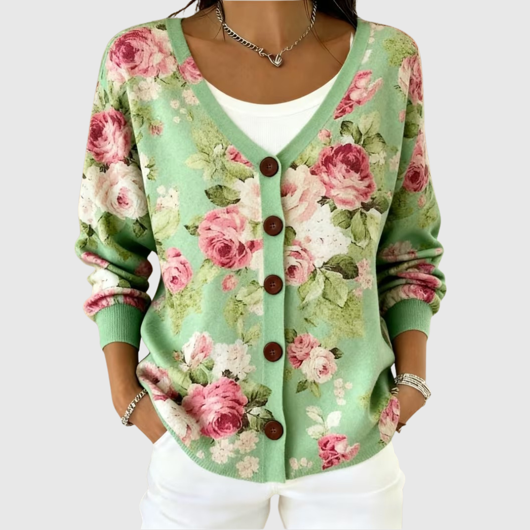 Rose | Cardigan in maglia comodo con bottoni