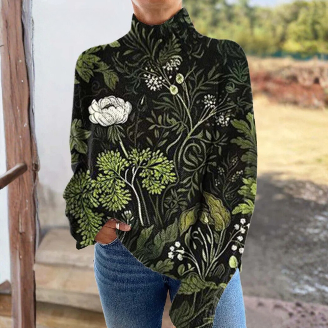 Lily - Maglione floreale botanico vintage