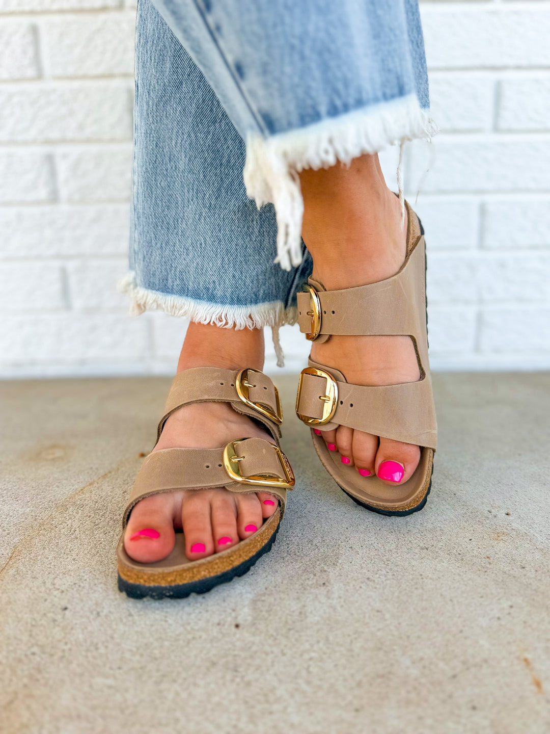 Birkenstock Arizona Big Buckle Oiled Leather Sandal - Tobacco Brown