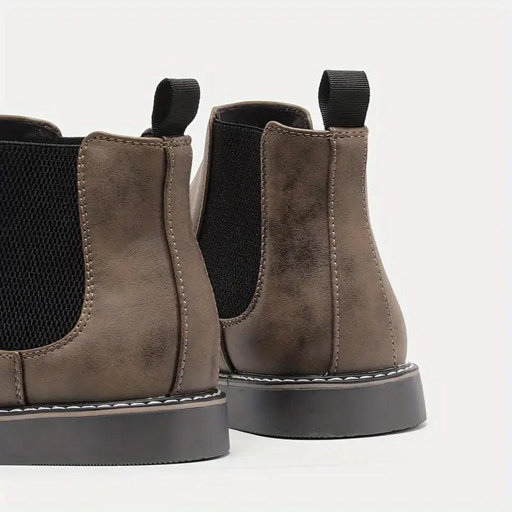Jasper - Faux Leather Chelsea Ankle Boots