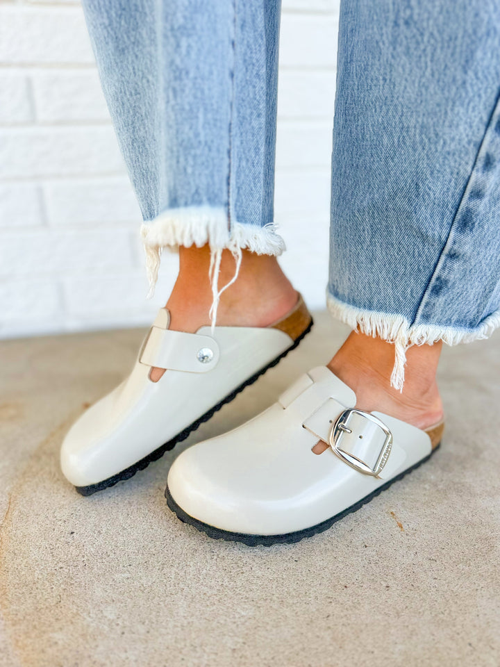 Birkenstock Boston Big Buckle Leather Clog - Amalfi Oyster