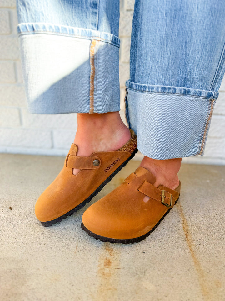 Birkenstock Boston Oiled Leather Clog - Cognac