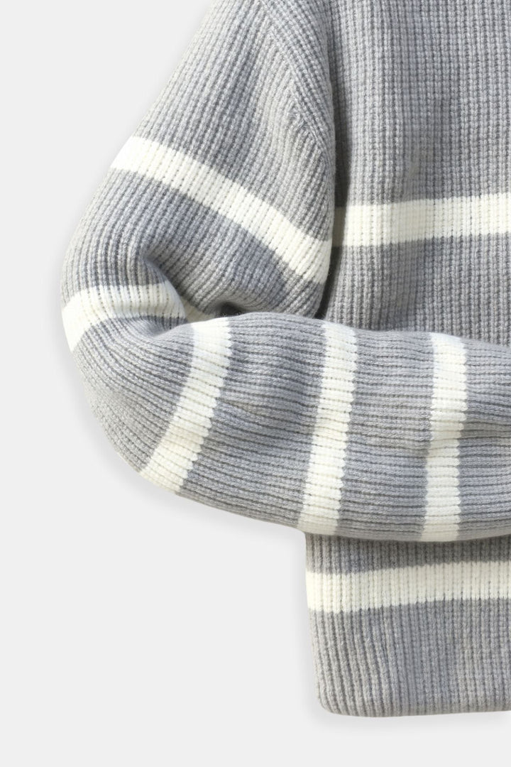 Declan - Striped Half-Zip Jumper