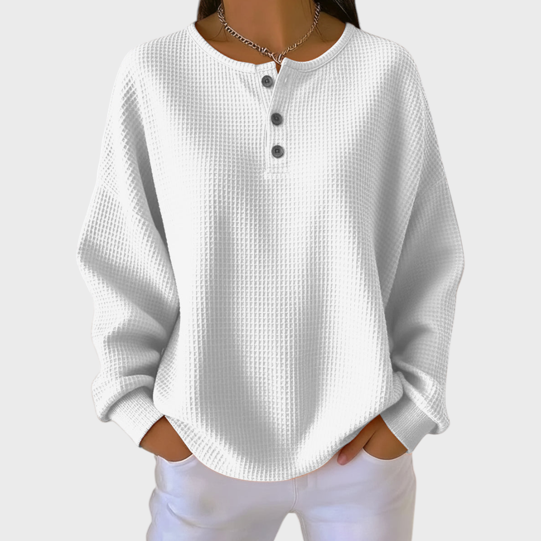 Helene - Sweater made of soft waffle fabric