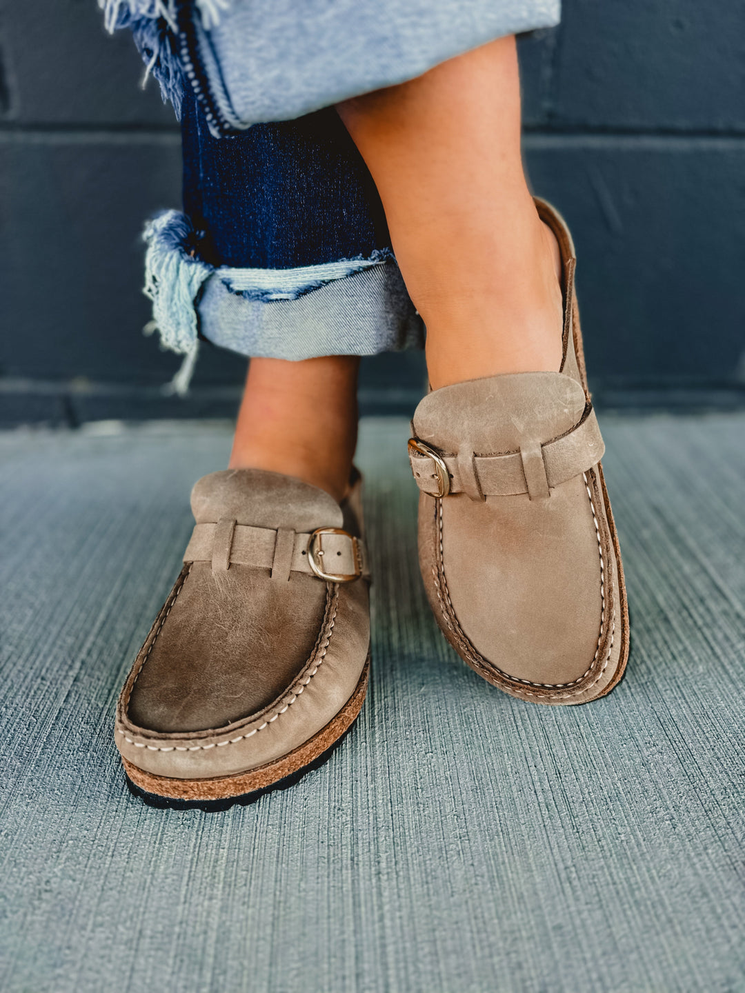 Birkenstock Buckley Oiled Leather Clog - Tobacco Brown