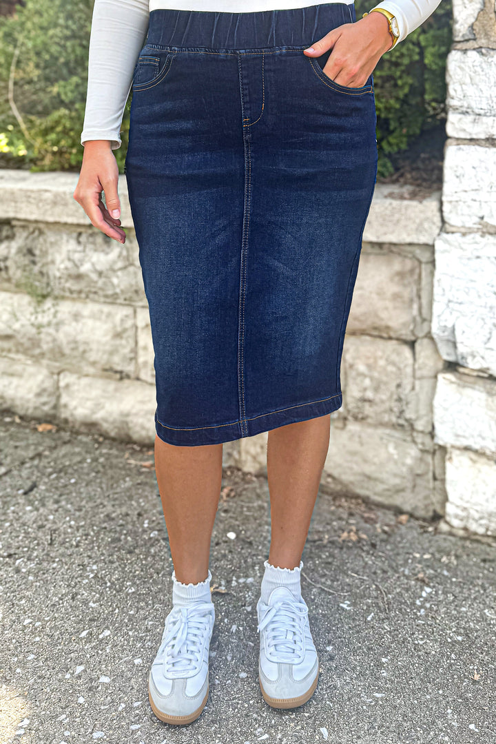 Classic Waistband Denim (Dk. Indigo)