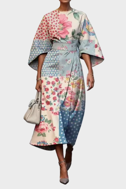 Moxlan - Elegant Floral Dress