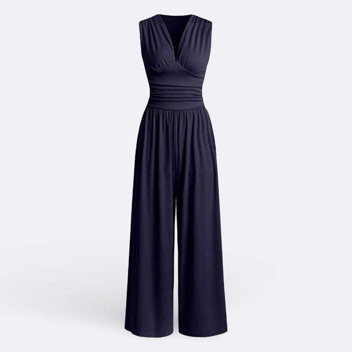 Hannah - Sleeveless Wide-Leg Jumpsuit
