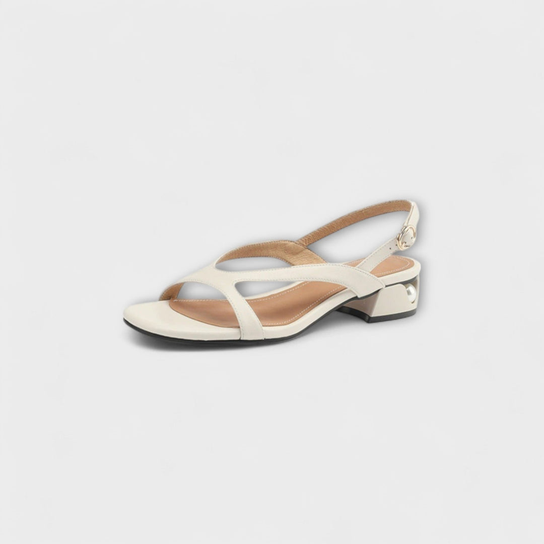 Elfrieda - Elegant Red Flat Sandals