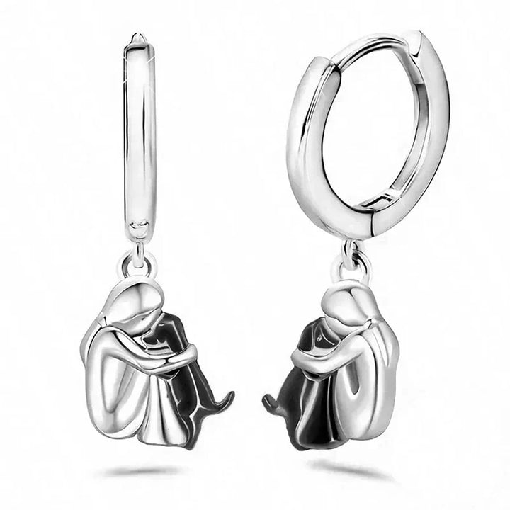 Ruby - Dog Hug Round Clasp Earrings