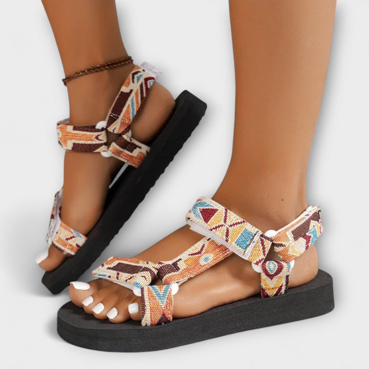 Hildrun - Ethno Sandals with Ankle Strap