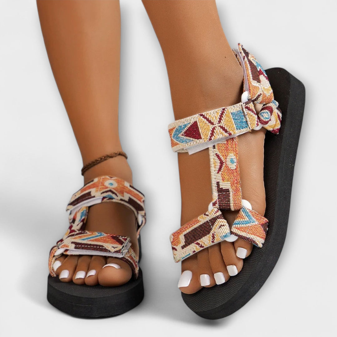 Hildrun - Ethno Sandals with Ankle Strap