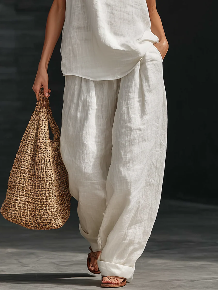 Zoë™ Sleeveless Set with Wide Trousers