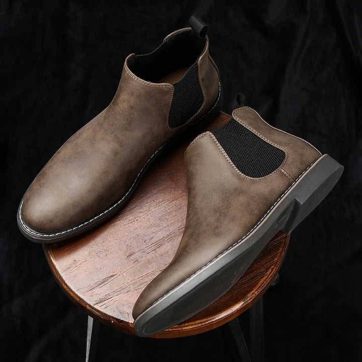 Jasper - Faux Leather Chelsea Ankle Boots