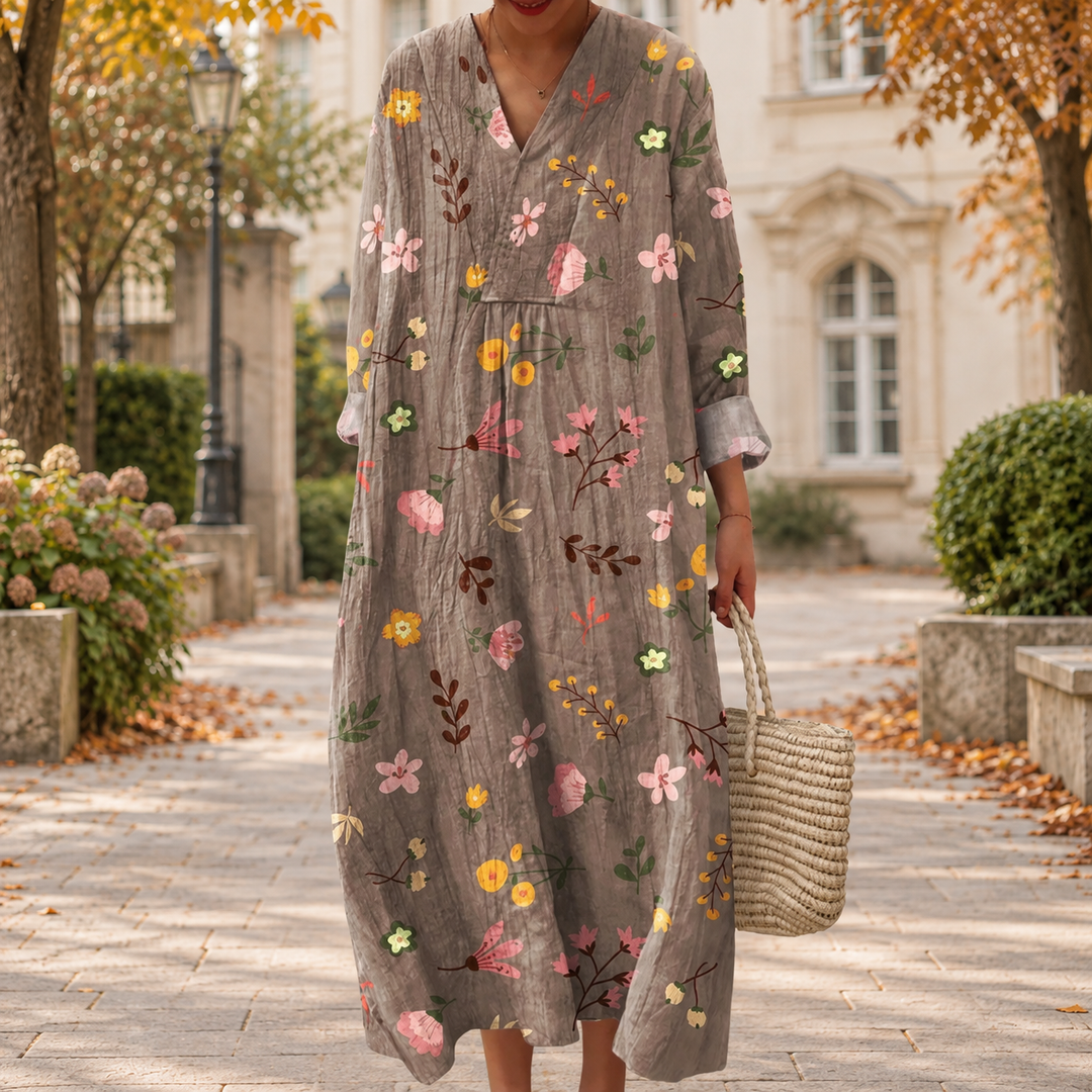 Flattering Autumn Dress with Print
