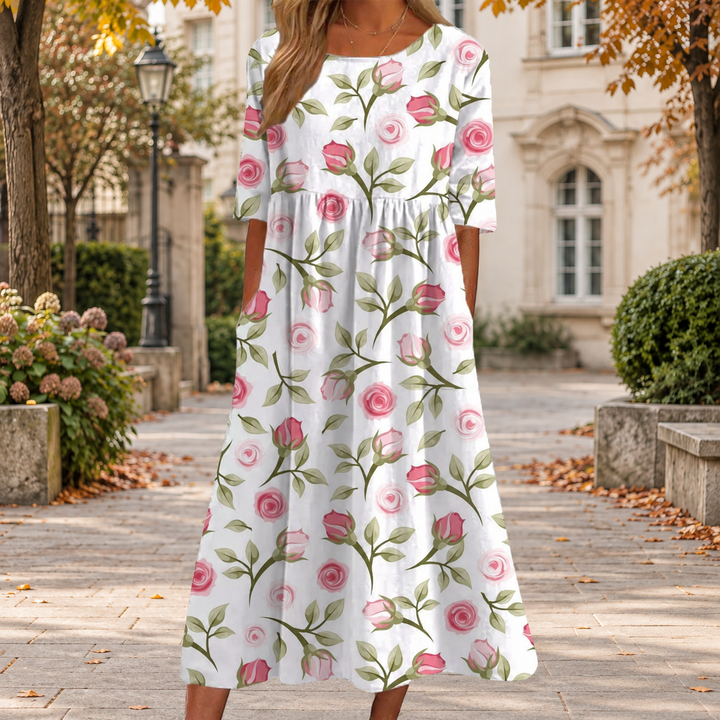 Flowing Long Dress for Autumn
