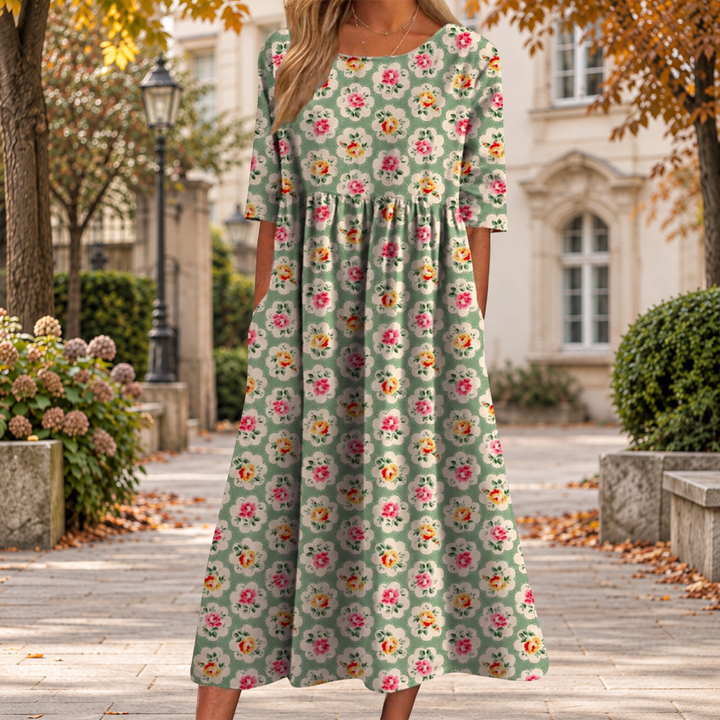 Flowing Long Dress for Autumn