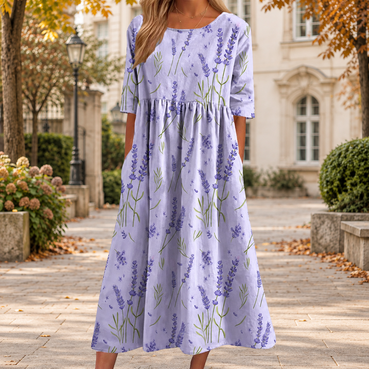 Flowing Long Dress for Autumn