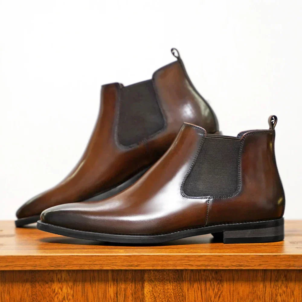 Finn - Faux Leather Chelsea Ankle Boots